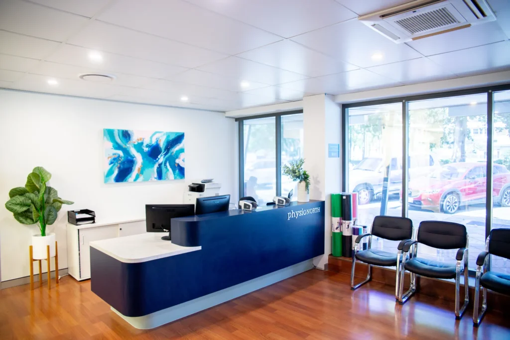 The Physionorth waiting area and reception
